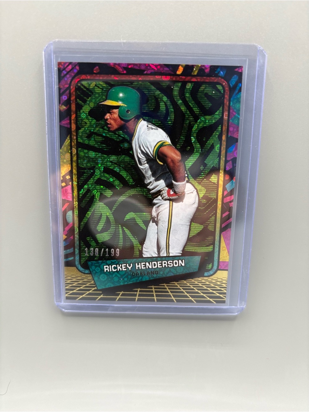 2026 Panini Decades Rickey Henderson Holo Green Parallel 138/199 Oakland A’s